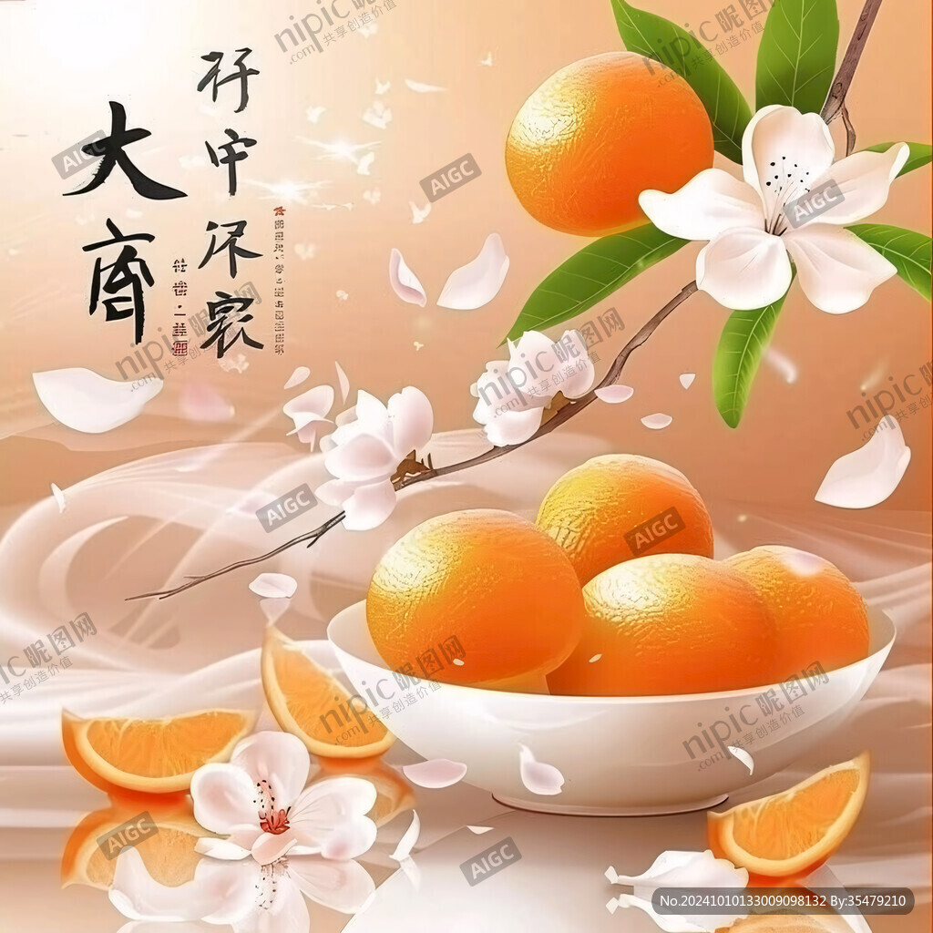 中国风桔子素材
