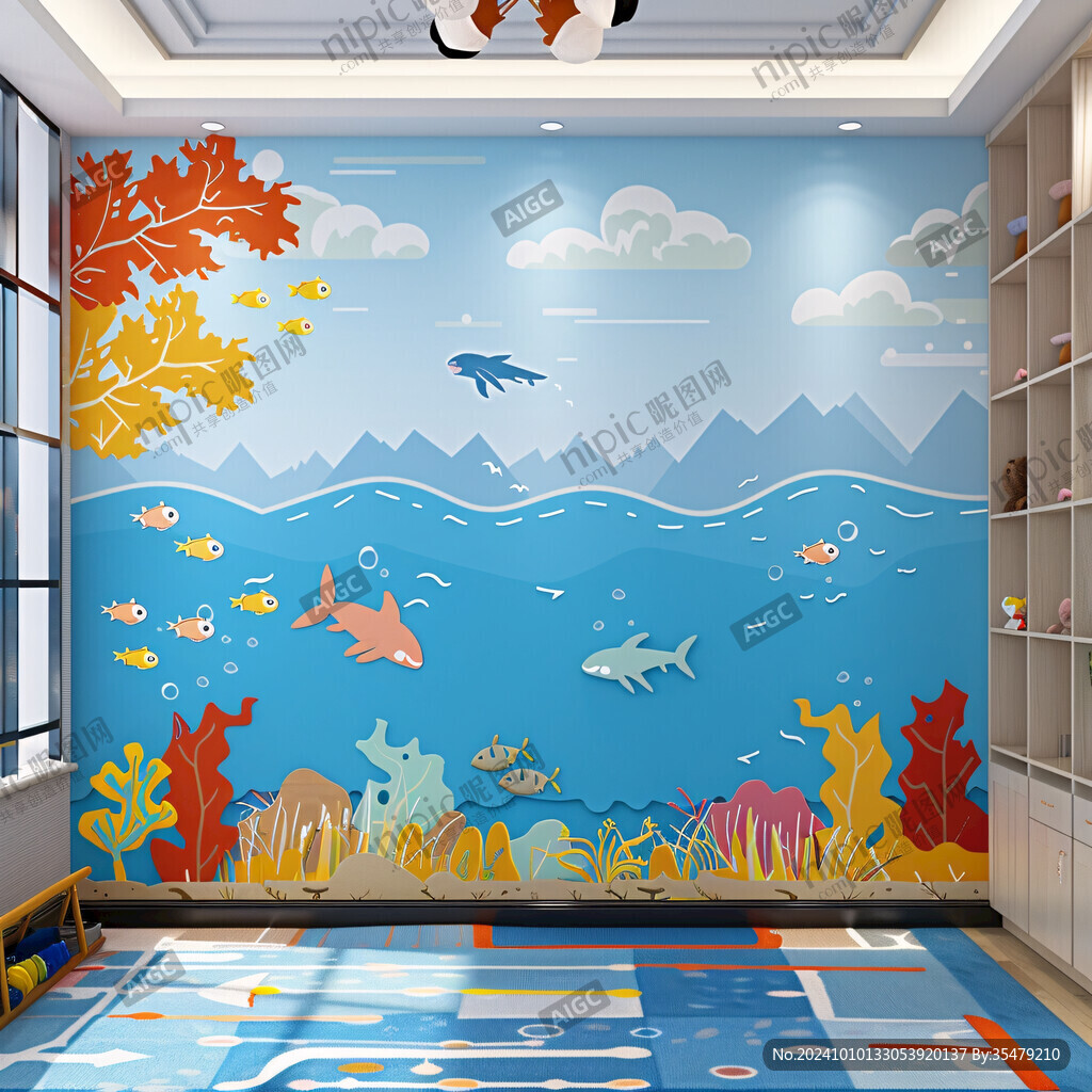 水族馆墙画
