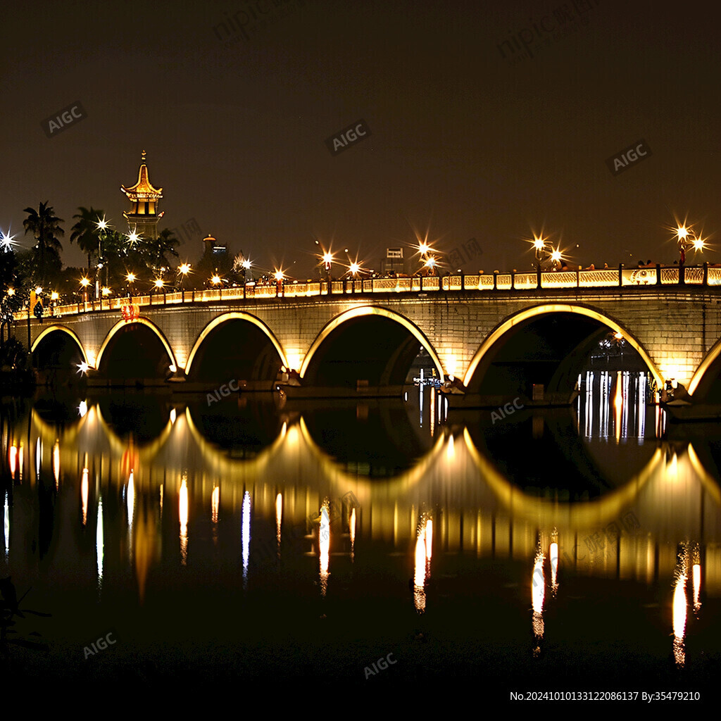 三孔桥夜景