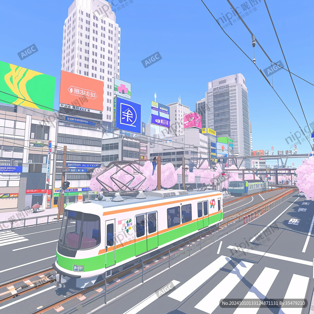 电车舞台背景