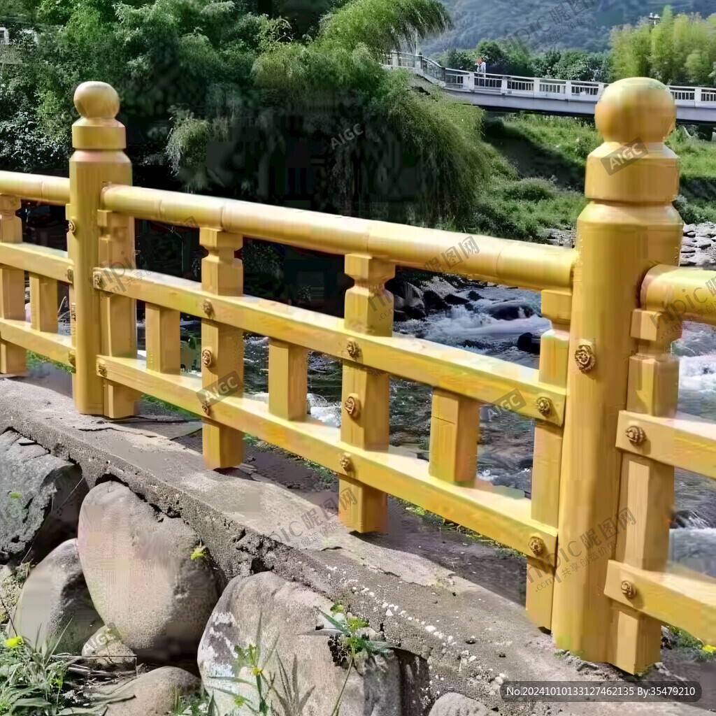 黄砂石栏杆