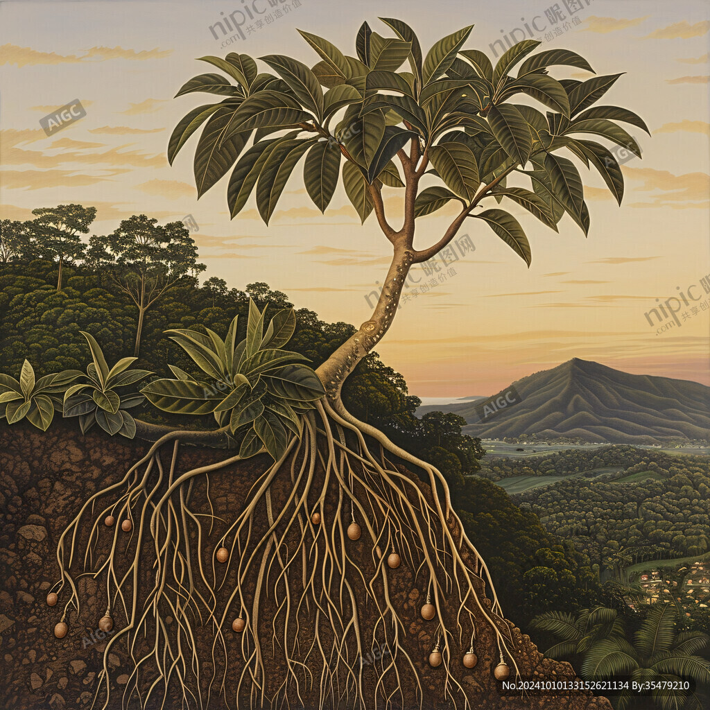 大型植物插画