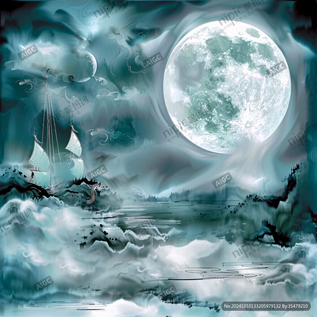 梦幻夜晚立体画