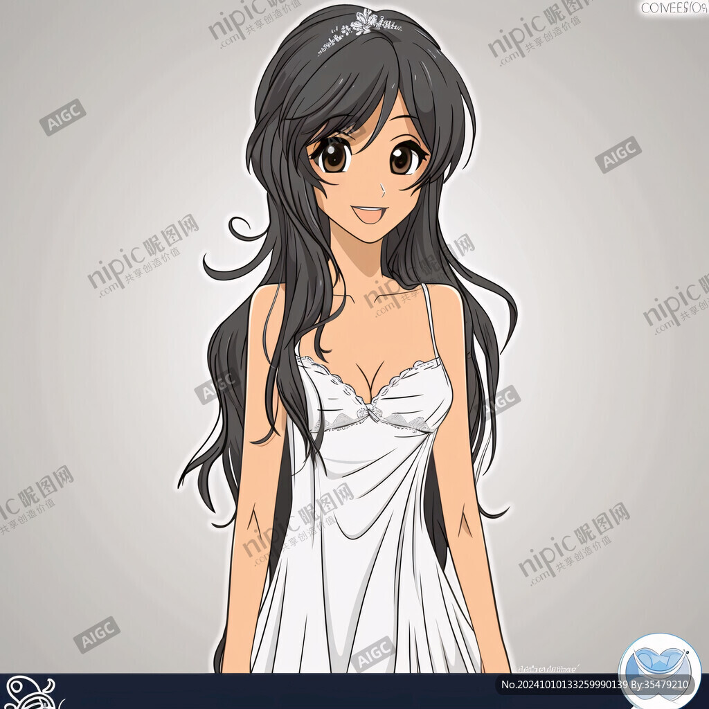穿婚纱婚的少女