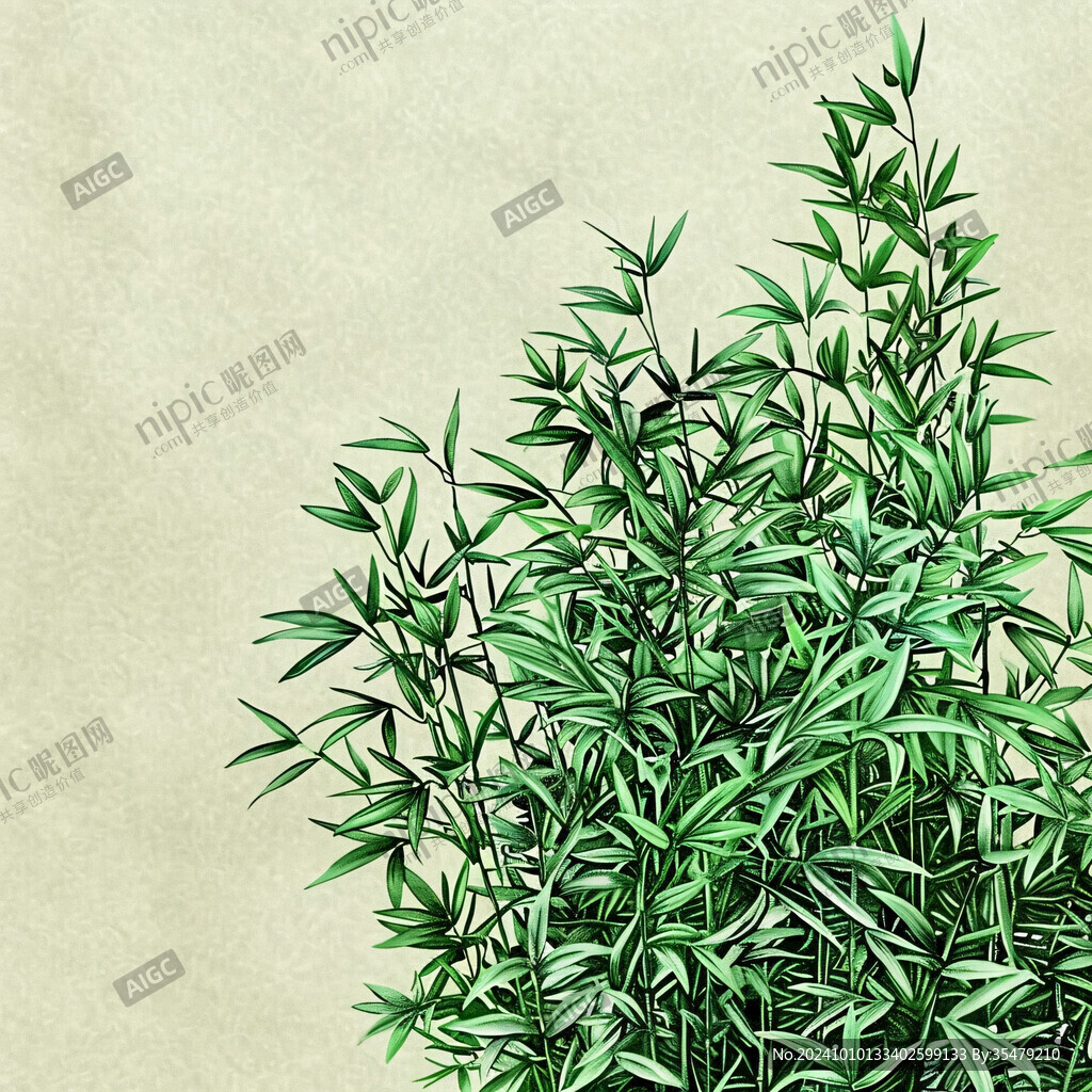 金色竹叶素材