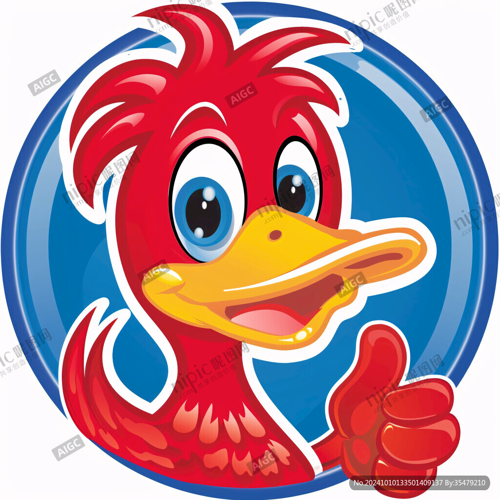 鸭子吉祥物logo