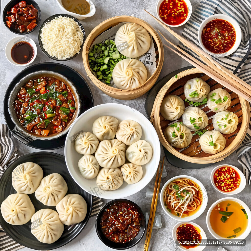 肉包子小笼包蒸笼汤包