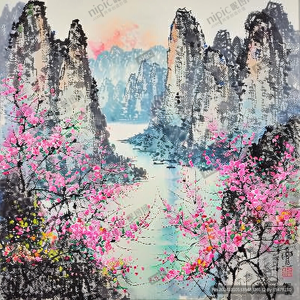 山水画漓江