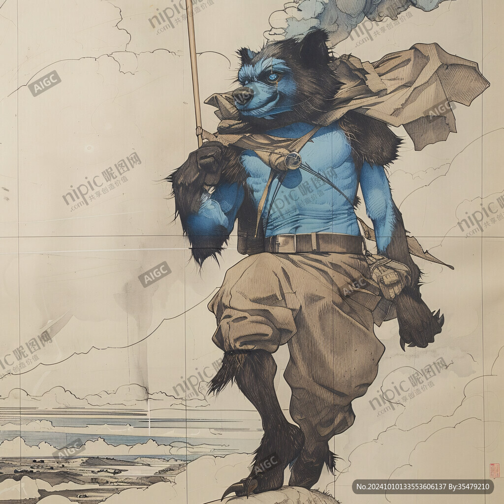 手绘西游记装饰画