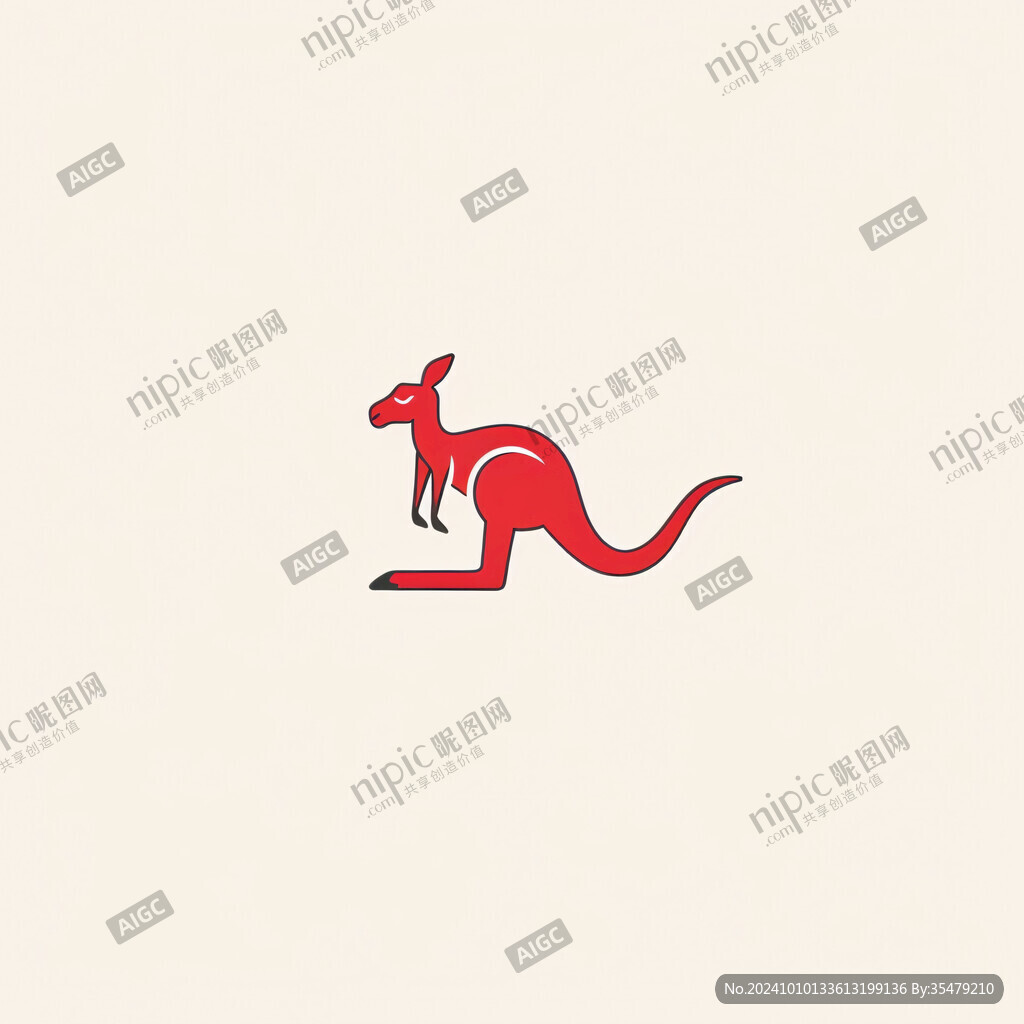 卡通小袋鼠标志