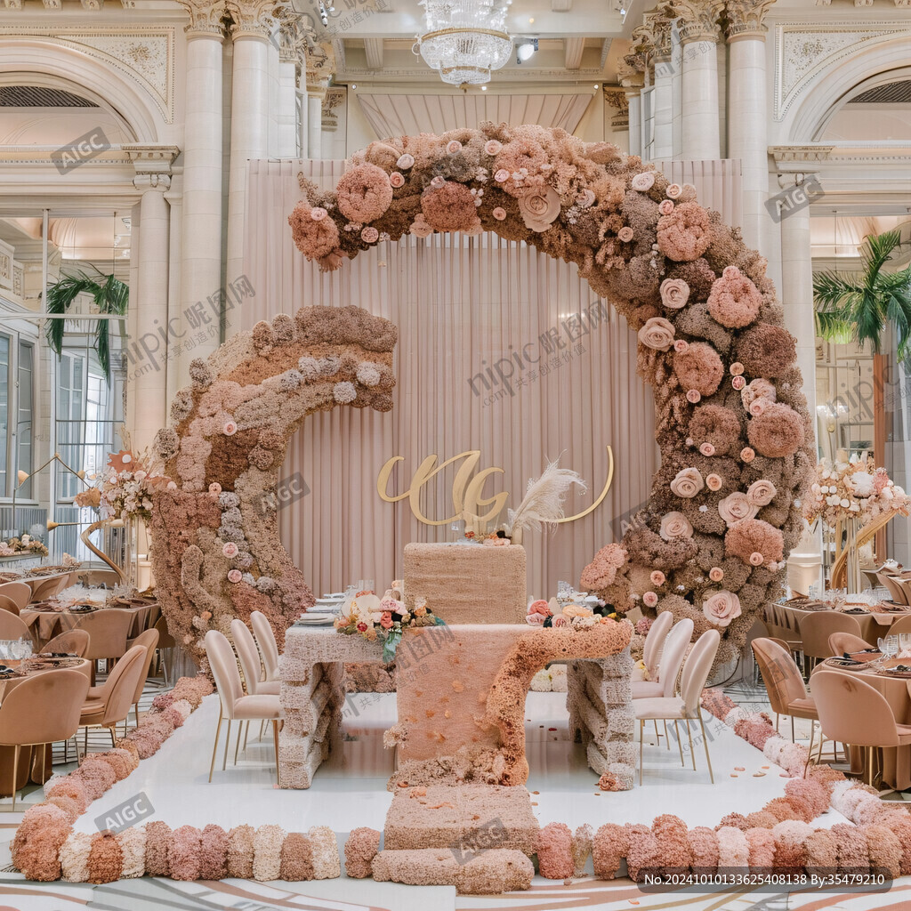 后现代橙色云朵婚礼