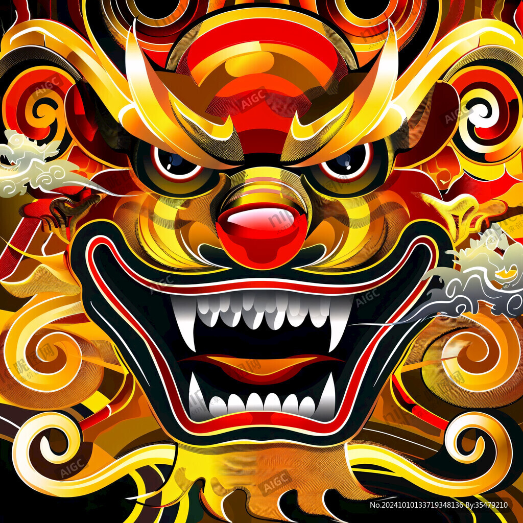 醒狮潮流插画