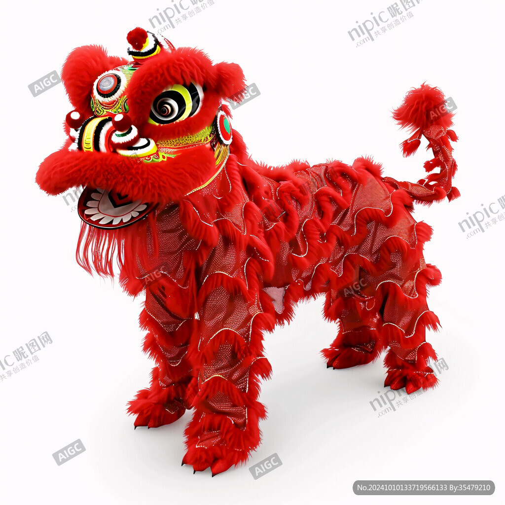 舞狮醒狮舞龙卡通狮子