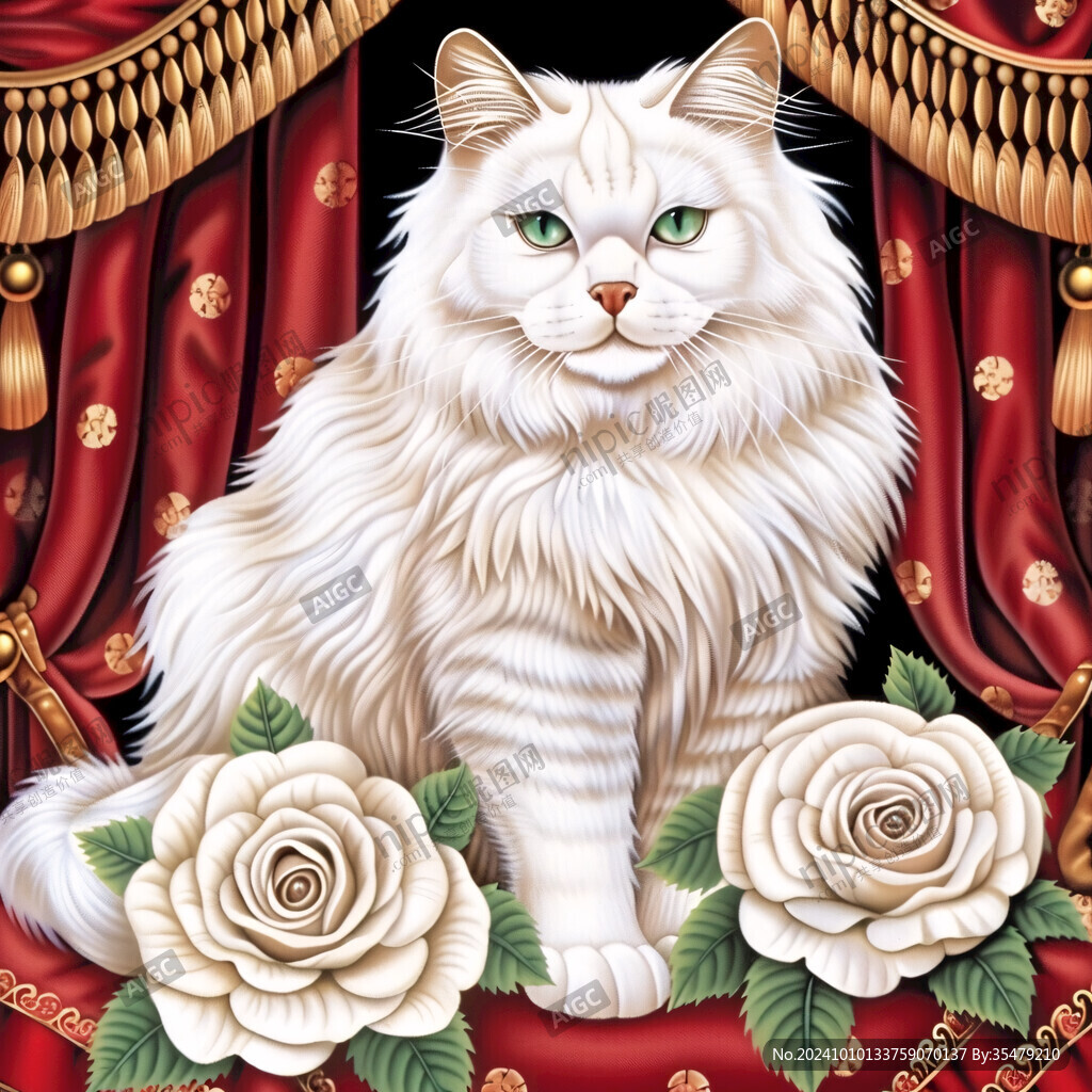 金吉拉猫插画