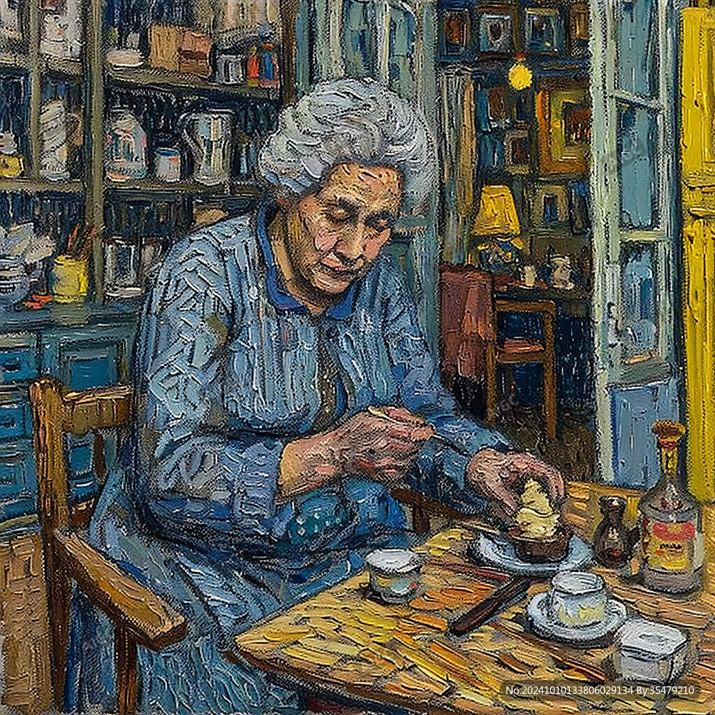 茶馆形象画