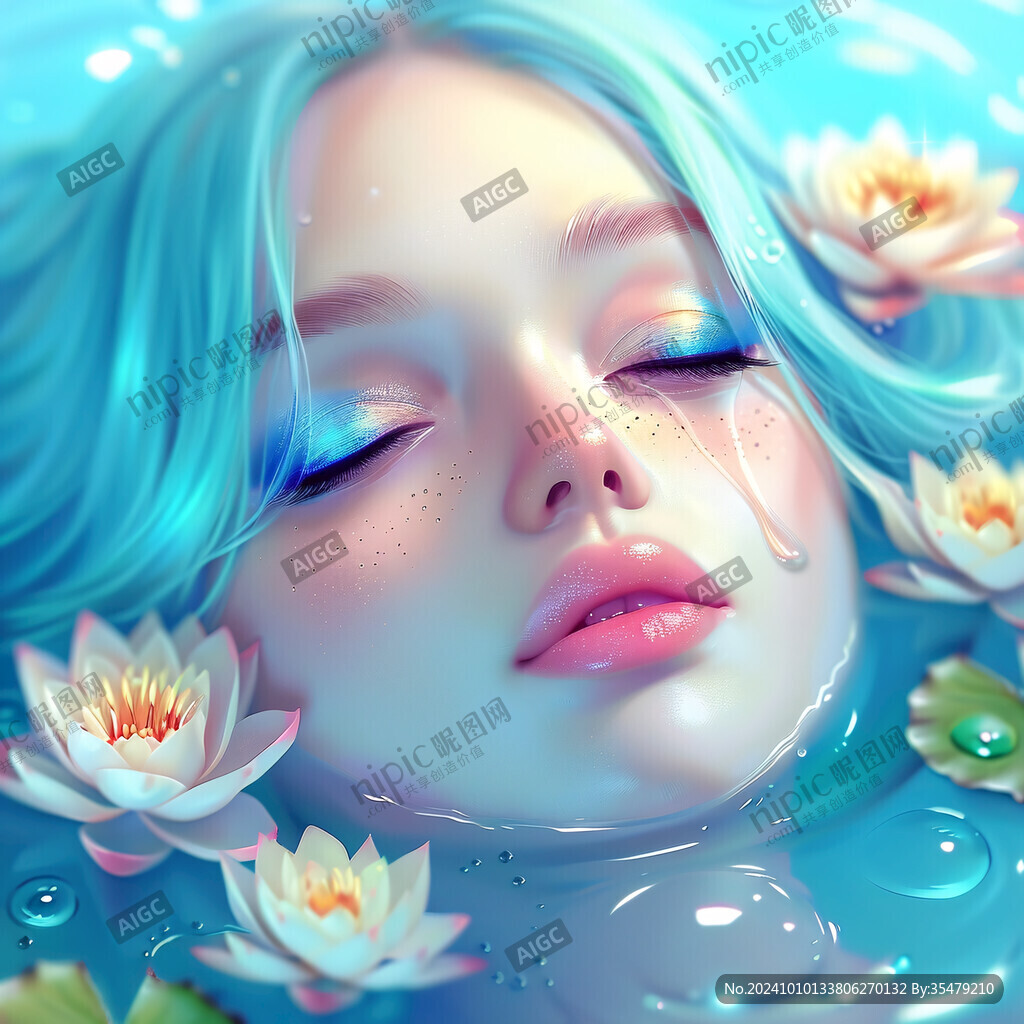 数字美女插画