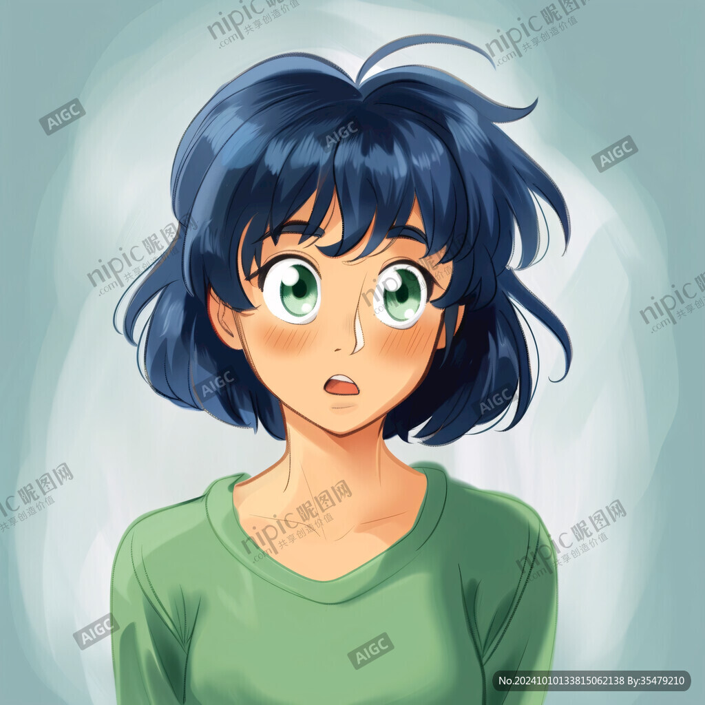 女孩生气插画