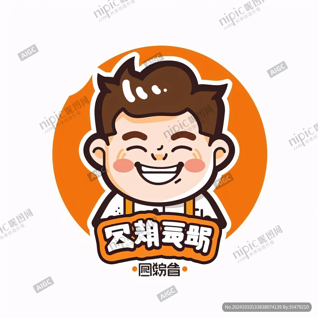 卡通胖子logo设计