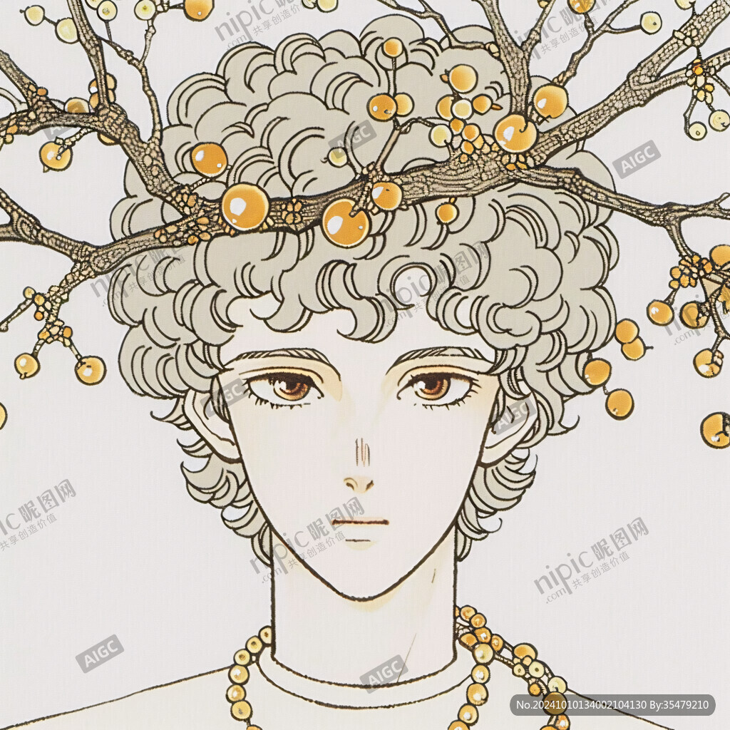 手绘皇后插画