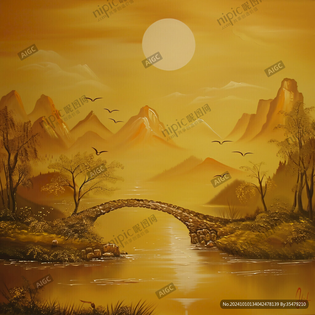 旭日东升插画