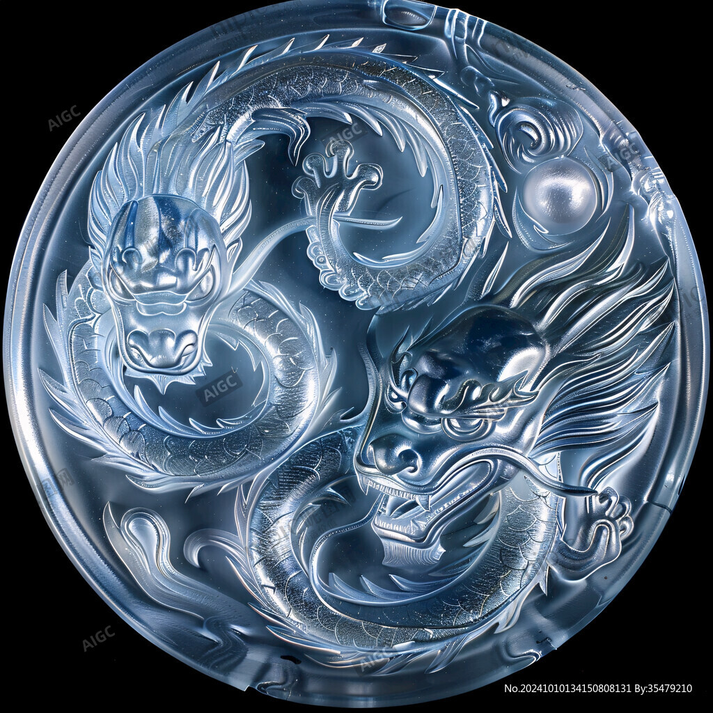水晶龙凤纹