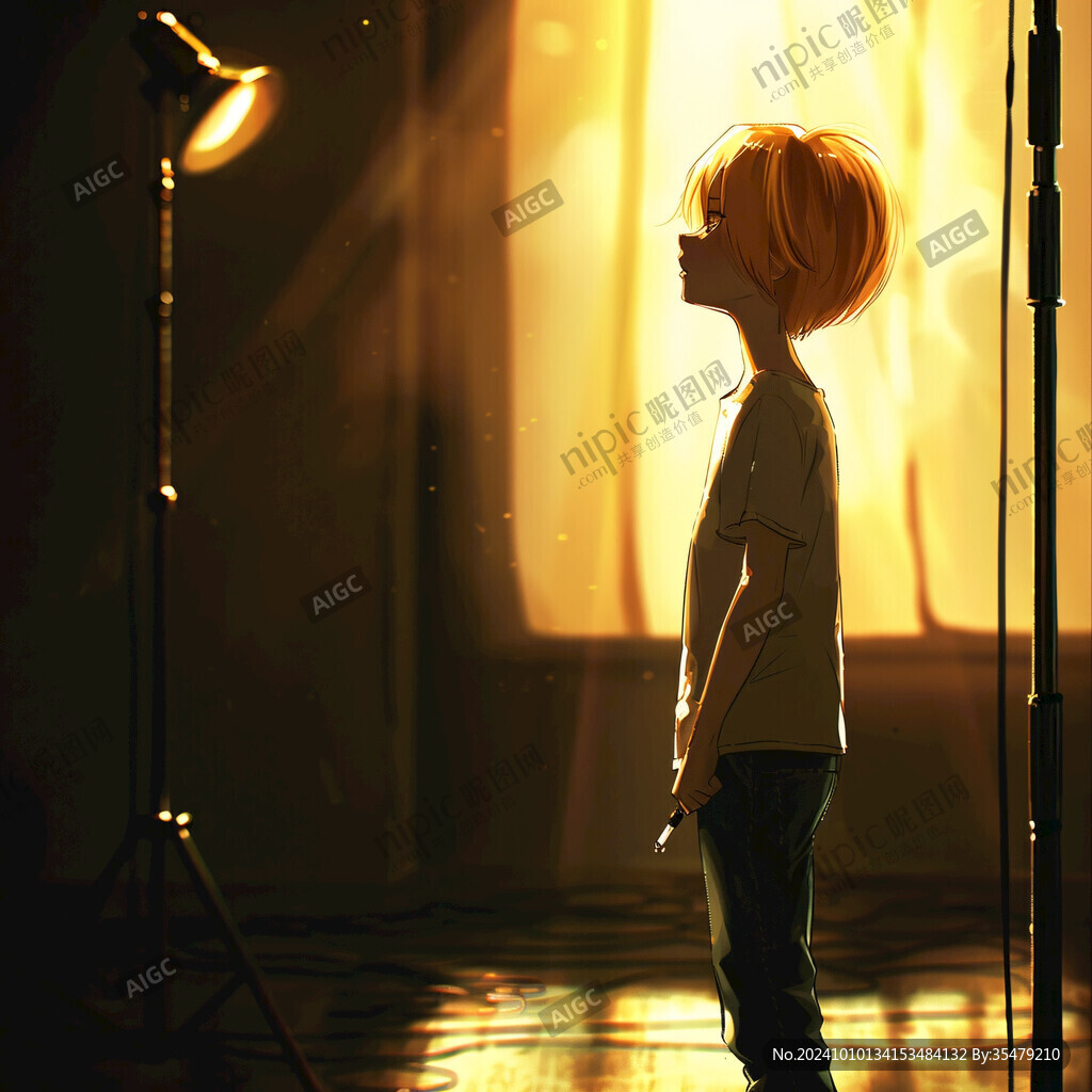 手绘追光的少年