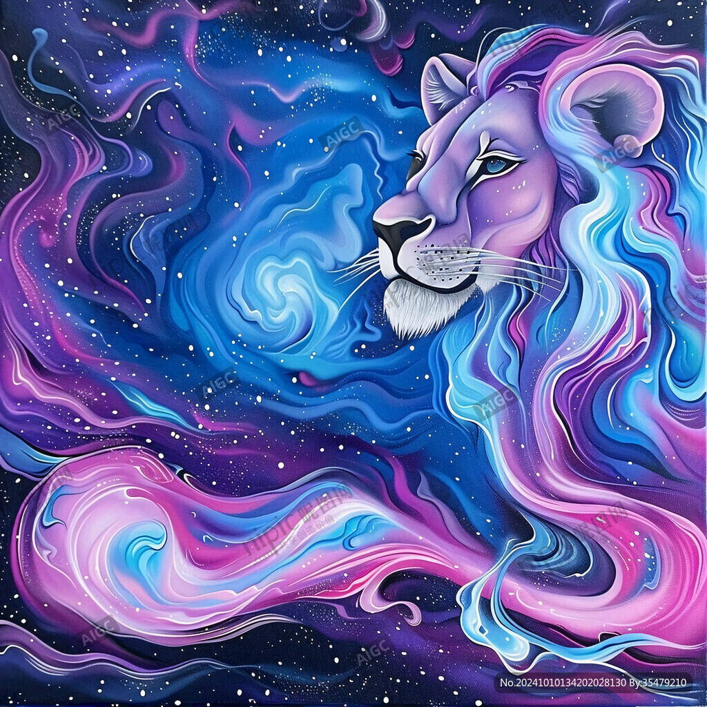 动物星空图案