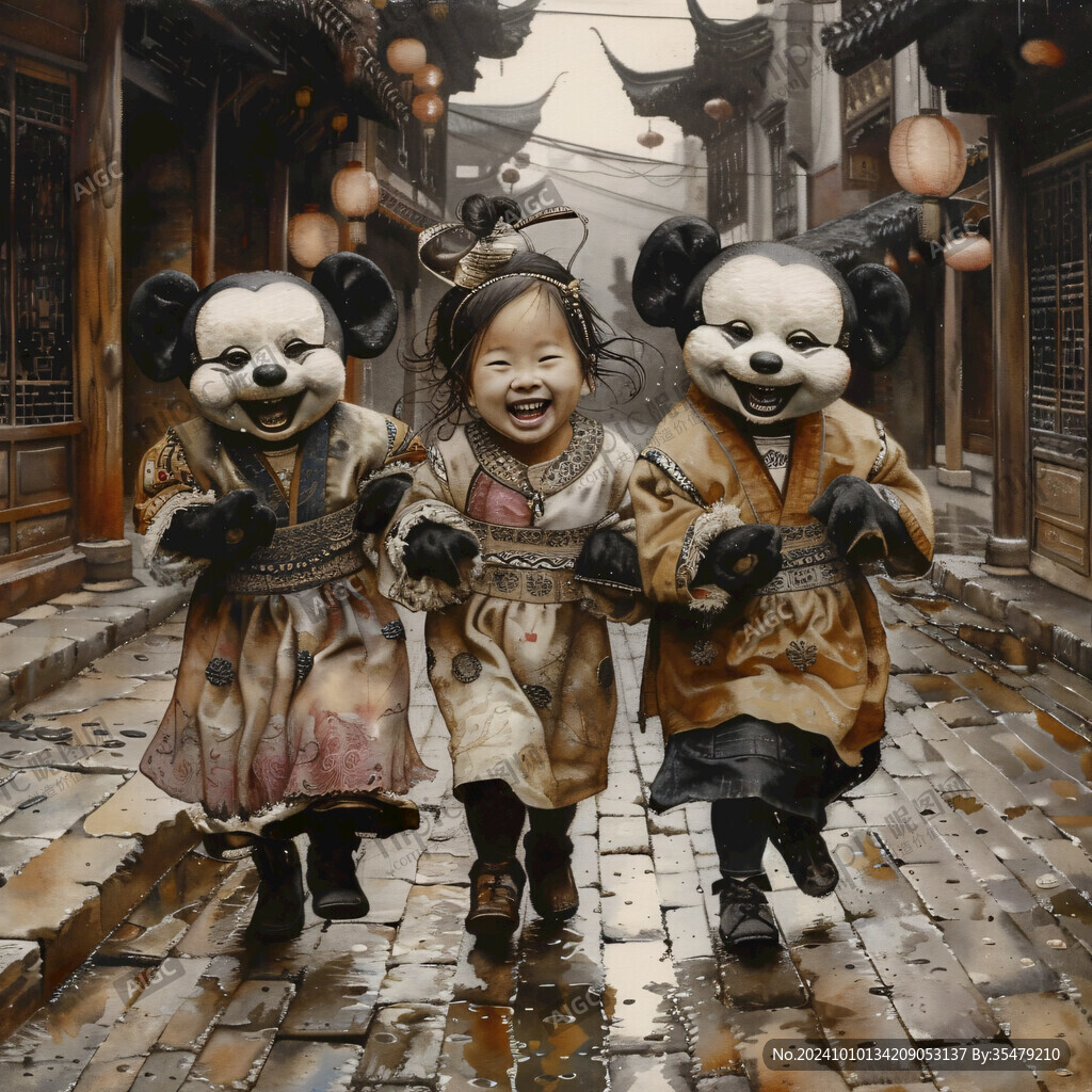 欢乐题材油画