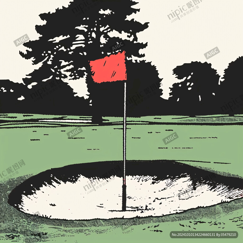 高尔夫球插画