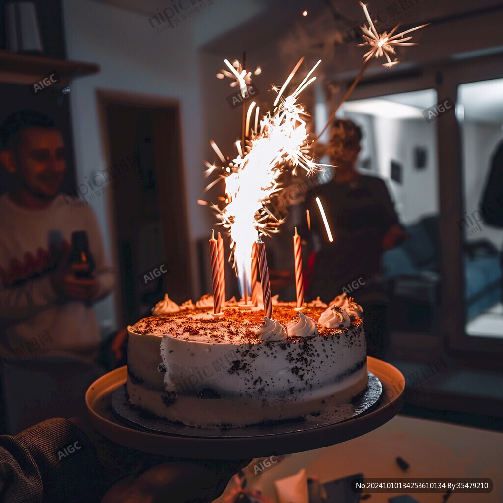 点生日蛋糕上面的蜡烛