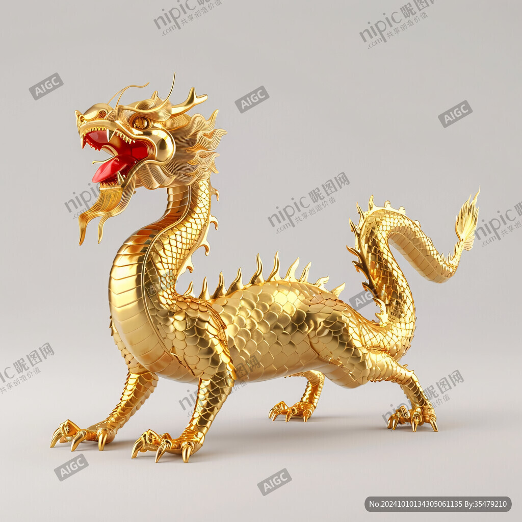 纯金雕塑东方龙