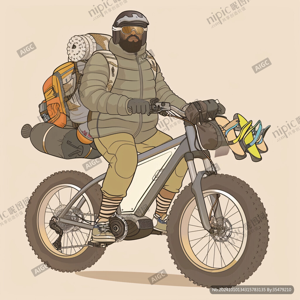 卡通大叔骑手头像