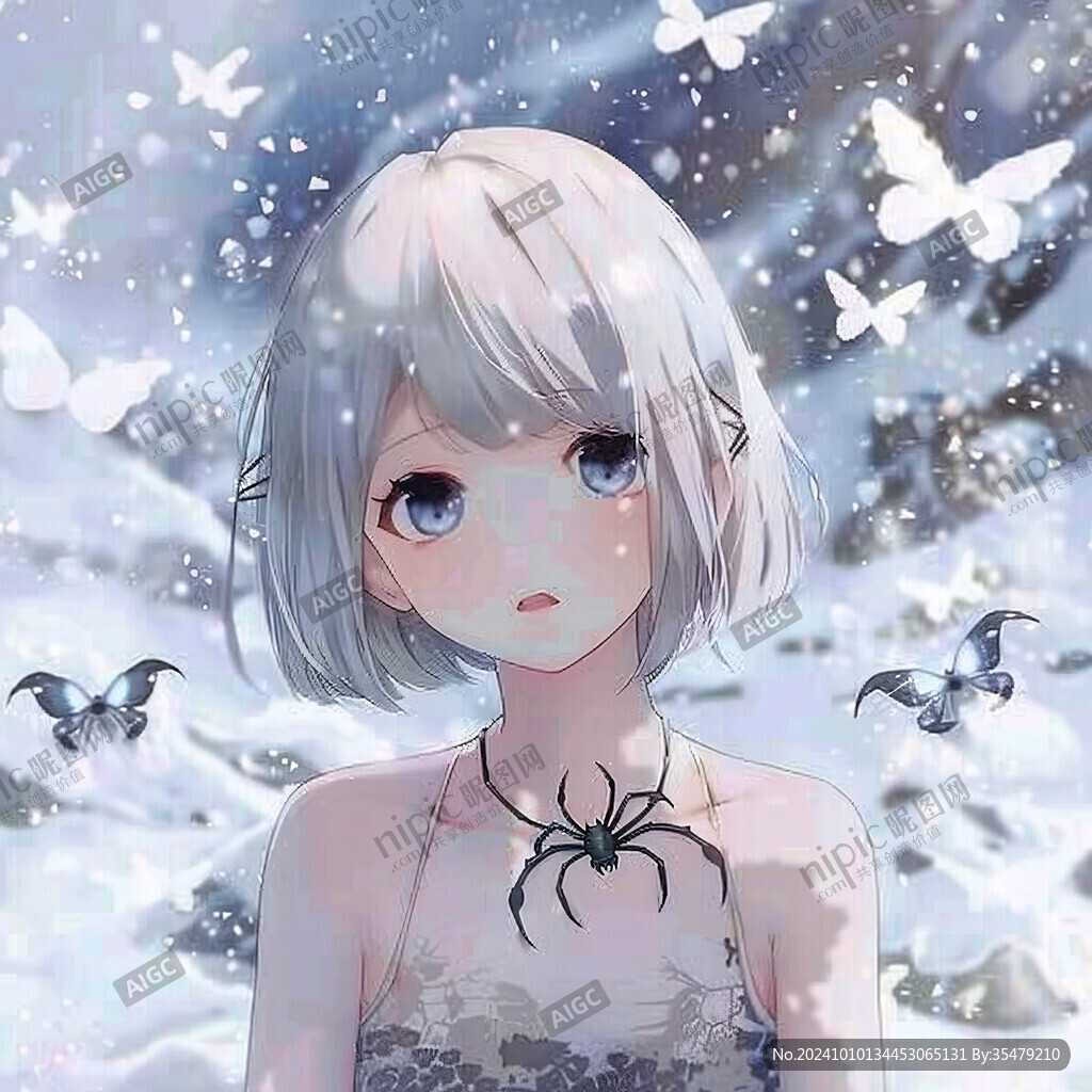 二次元女孩半身头像