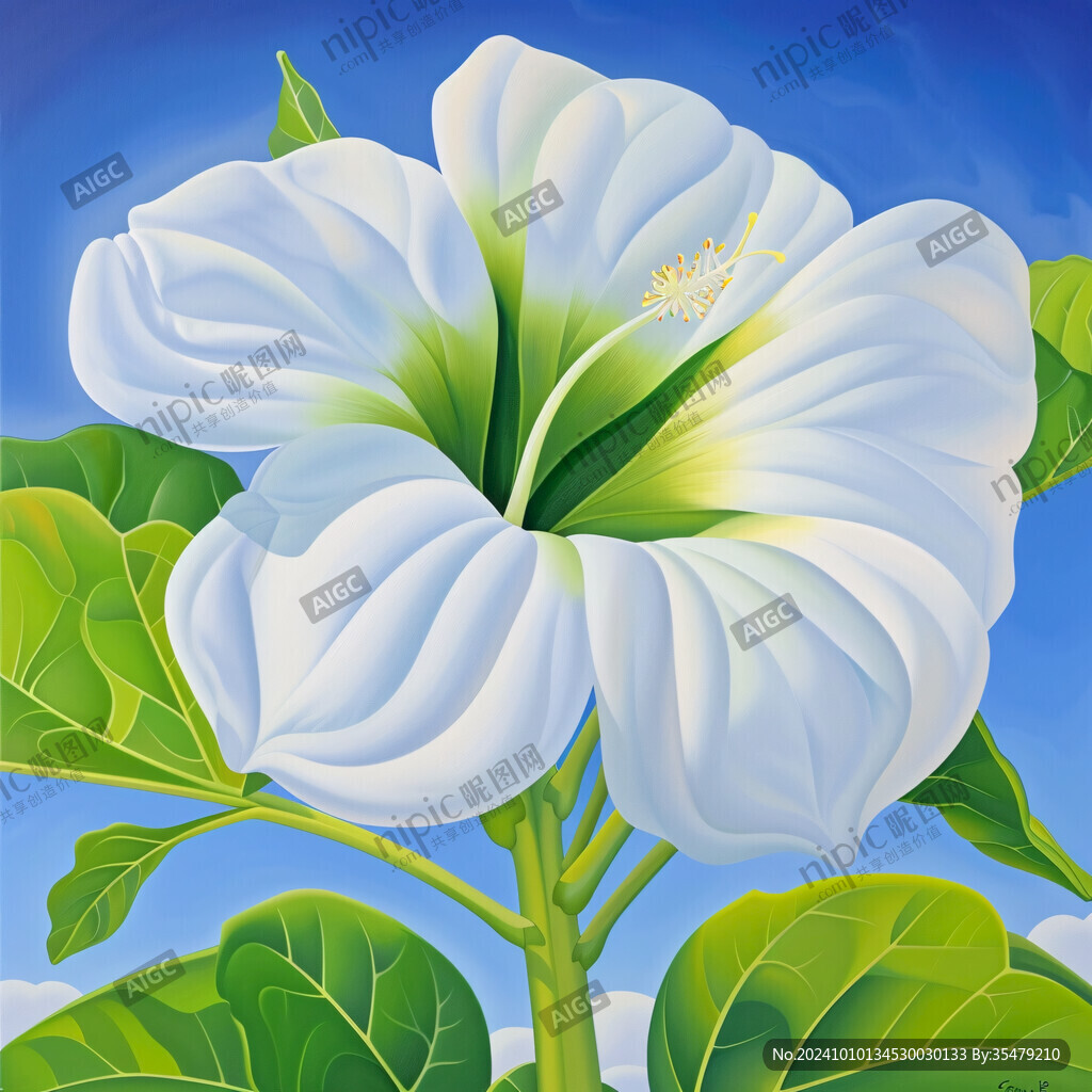 手绘冬瓜花