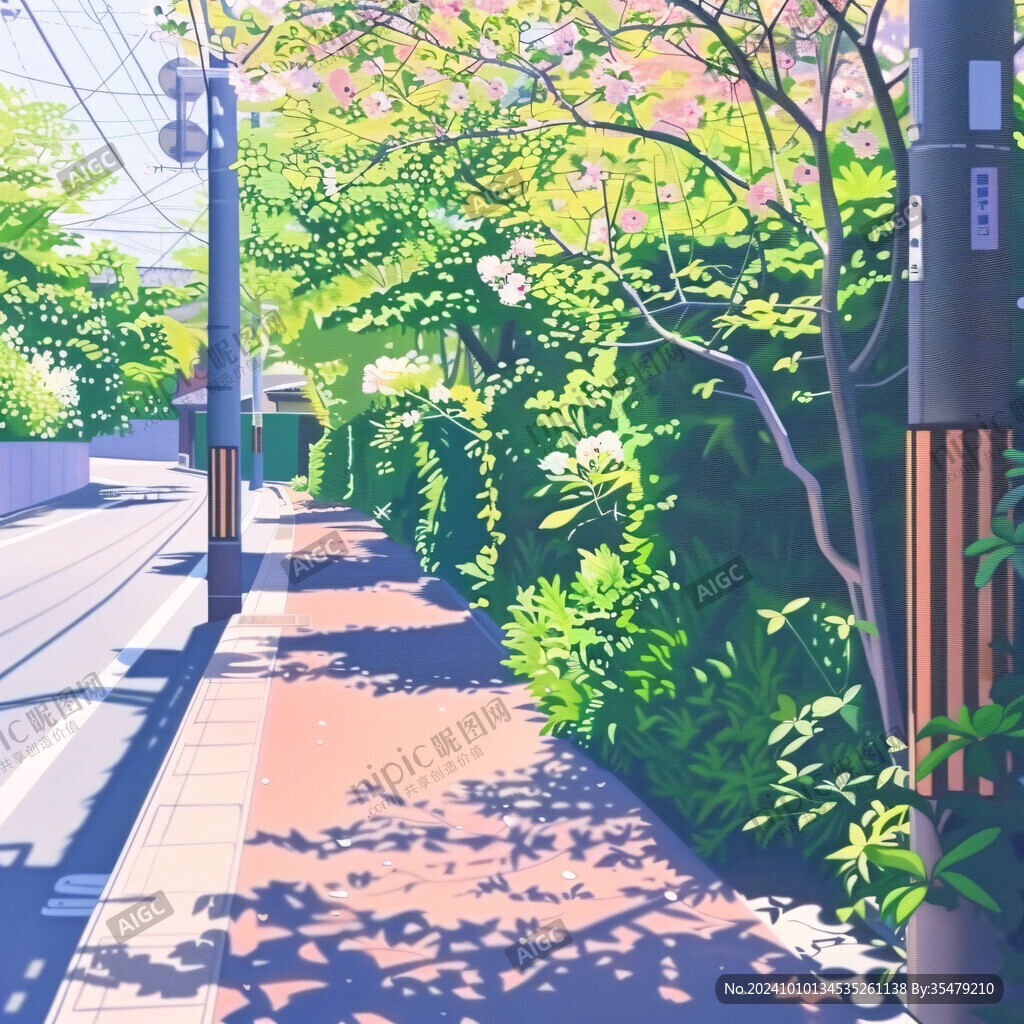 日系风景插画