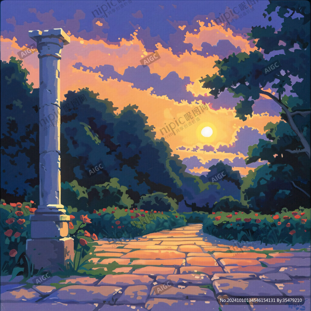 室外场景插画