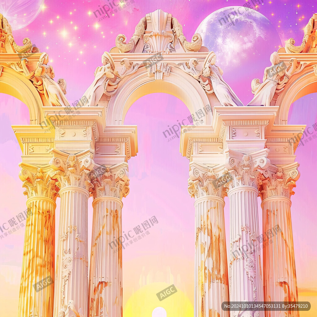 欧式拱门星光主题场景
