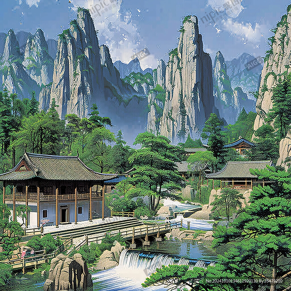 迎客松酒店客厅背景