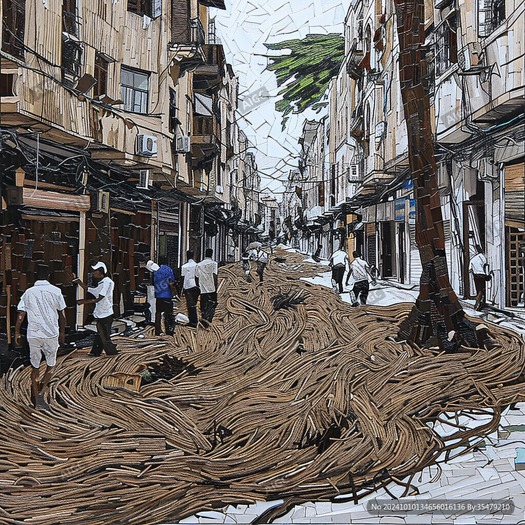 新加坡插画手绘装饰画