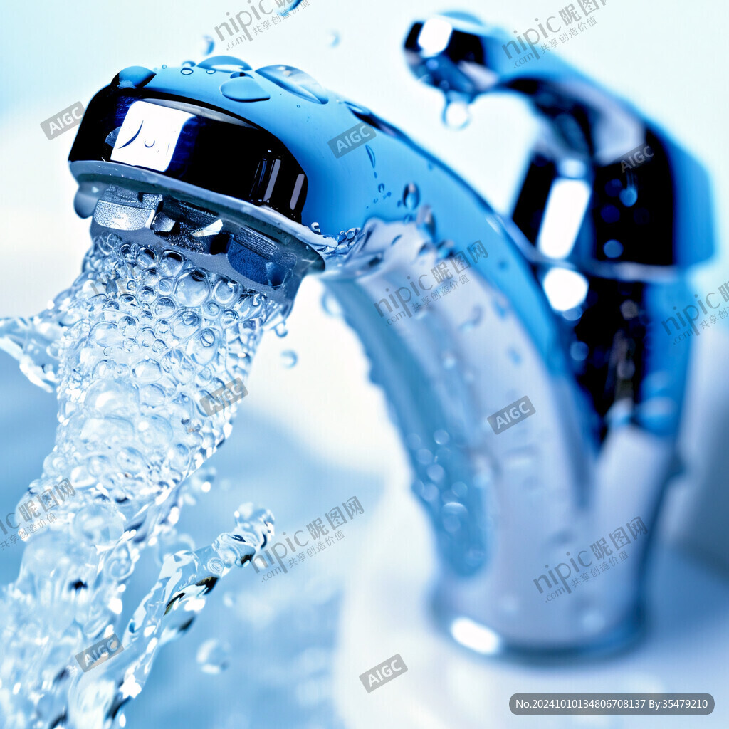 蓝色净水净化水矿泉水