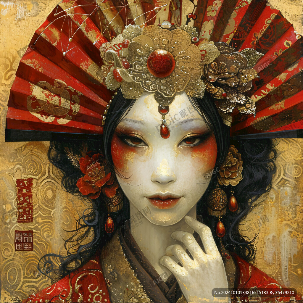 半面妆人物