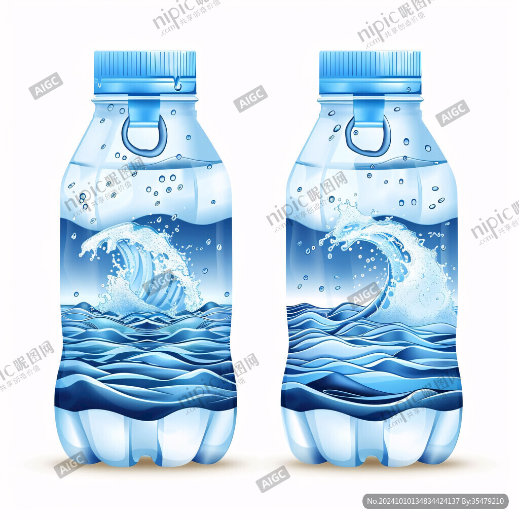 矿泉水插画