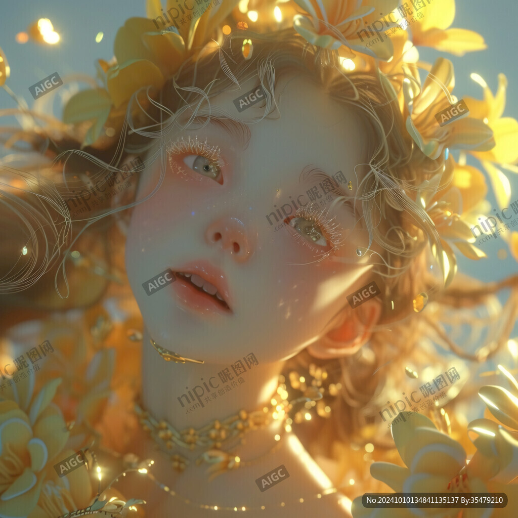 唯美少女与花系列