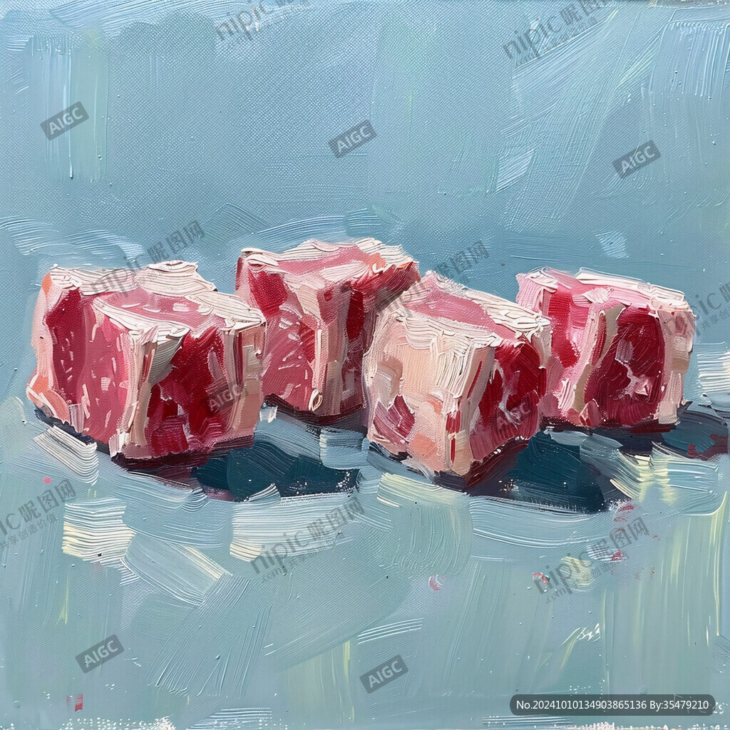 雪花牛肉插画