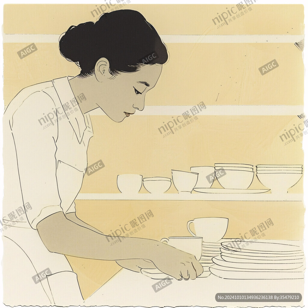 劳动女人插画