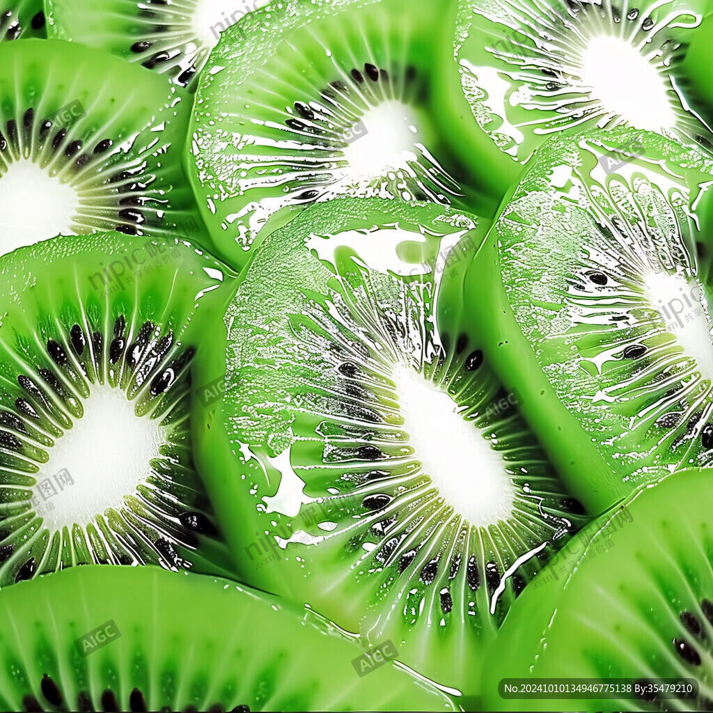奇异果切片印花图案