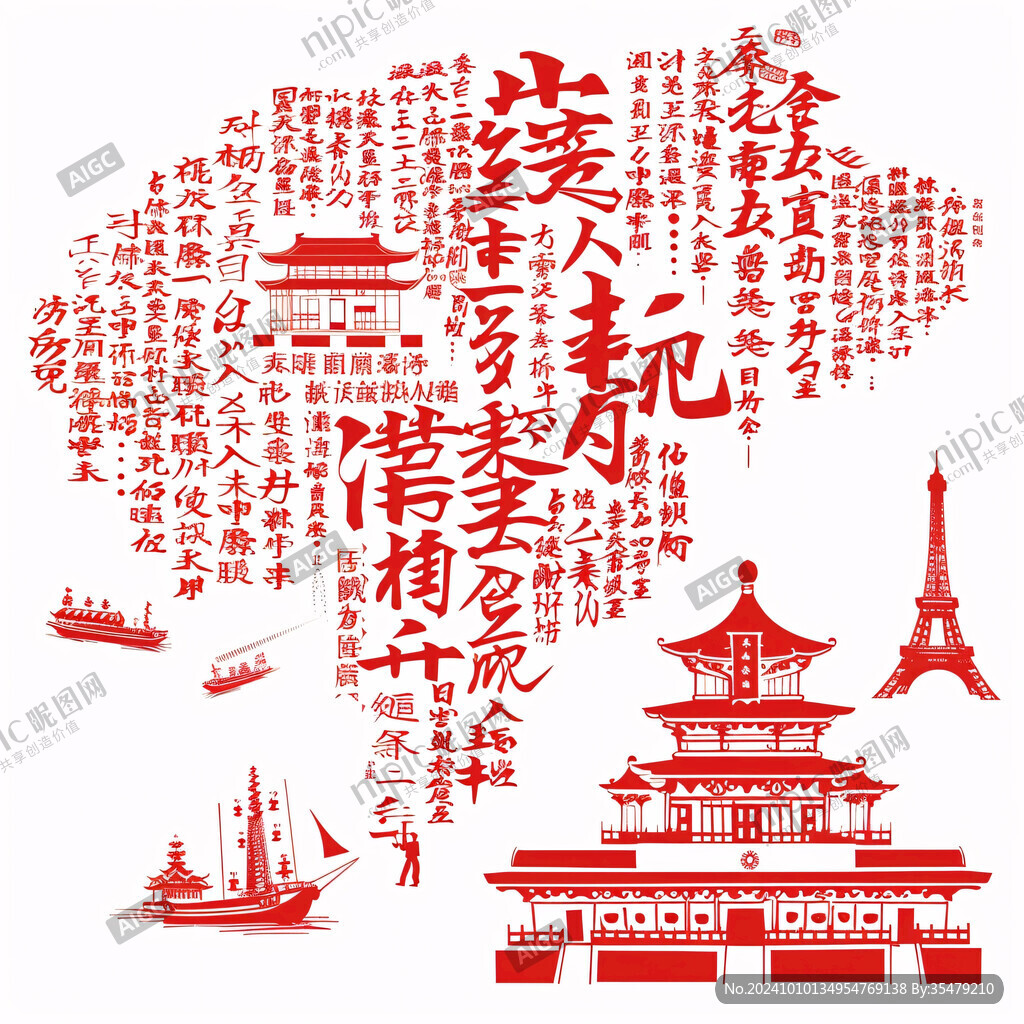 北上广深剪影宣传轮廓