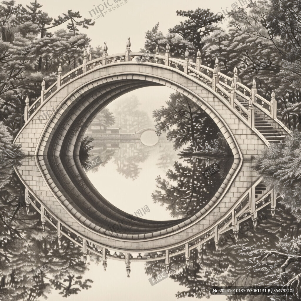 串月桥插画