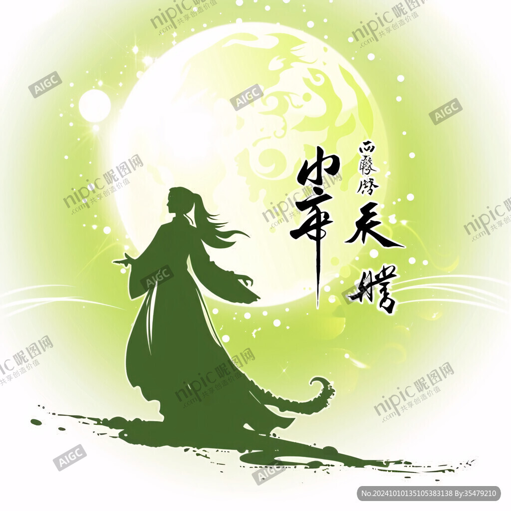 中秋海报嫦娥奔月图
