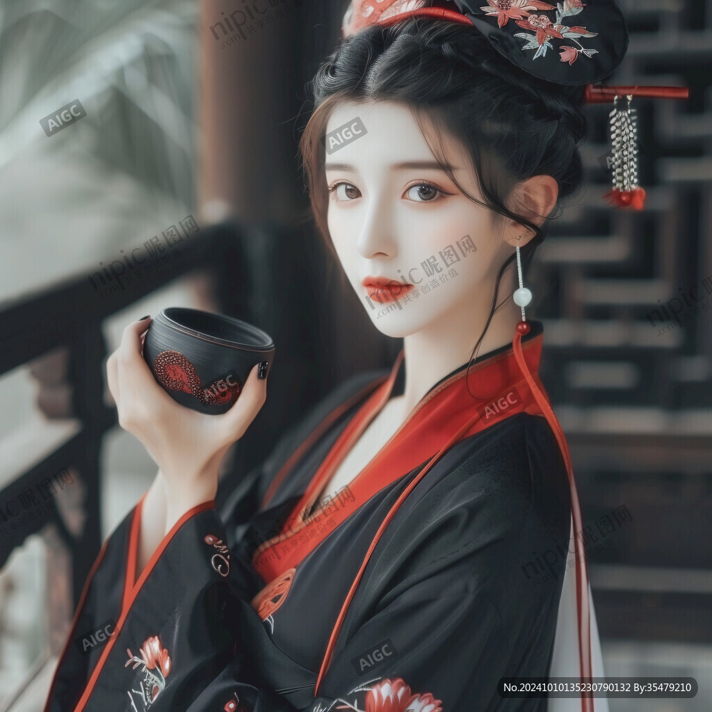 红色古装少女